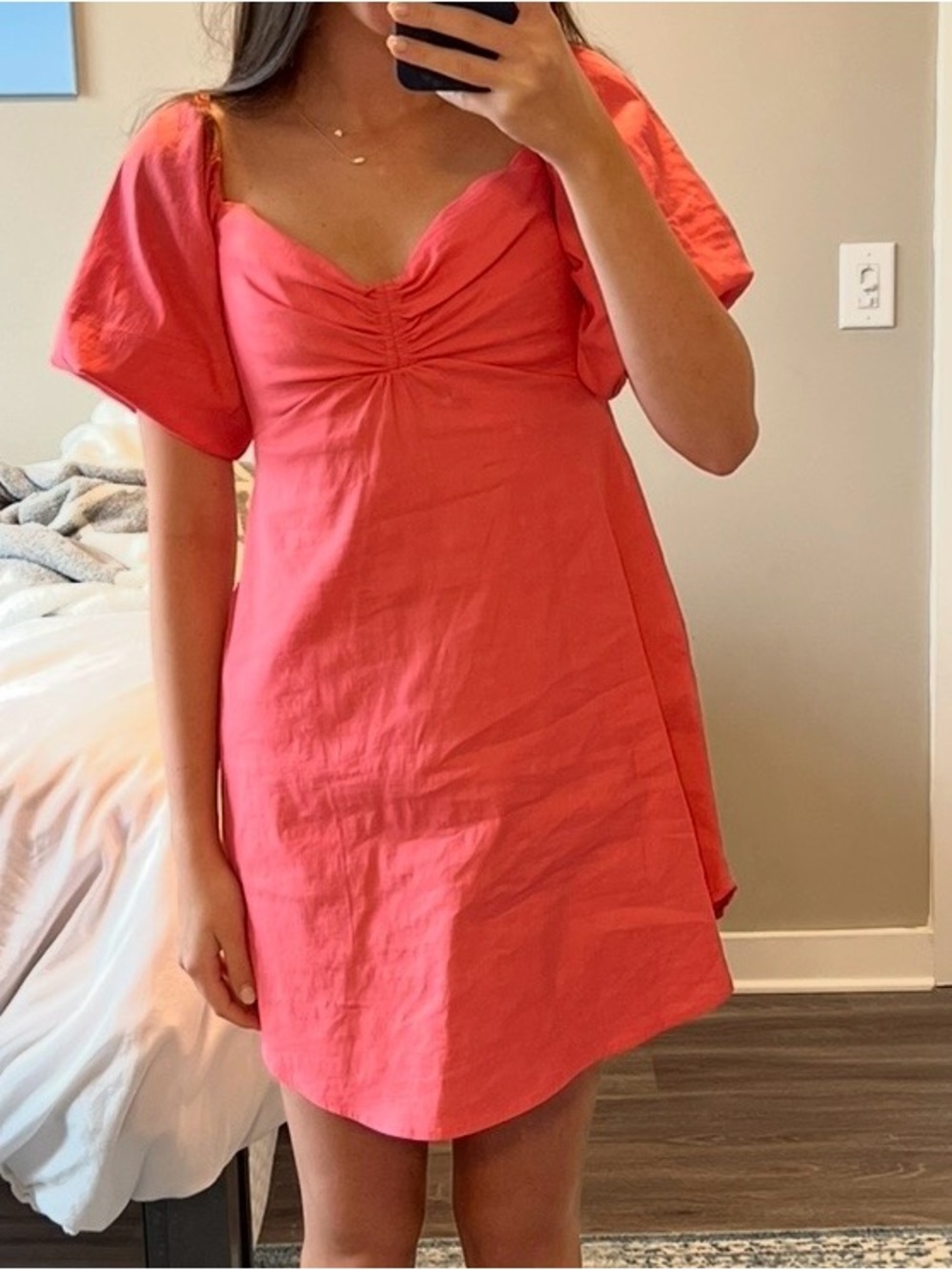 A.L.C. Mila off the shoulder puff sleeve mini dress